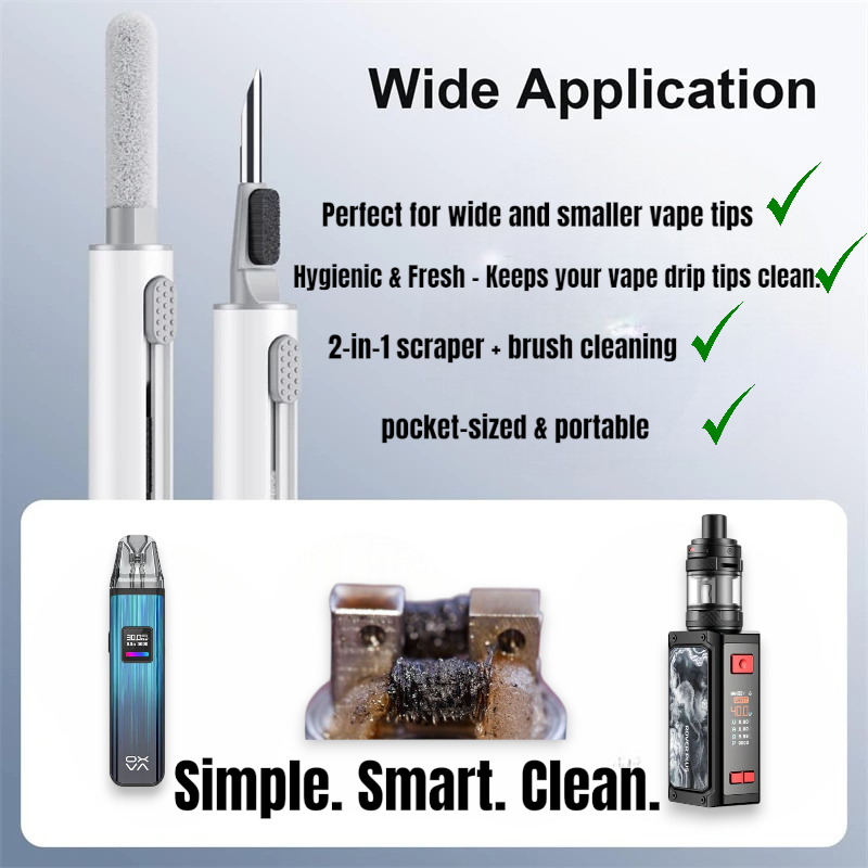 **PREORDER** Vape Tip Cleaner – Hygienic Brush & Scraper Tool for Vape Mouthpieces