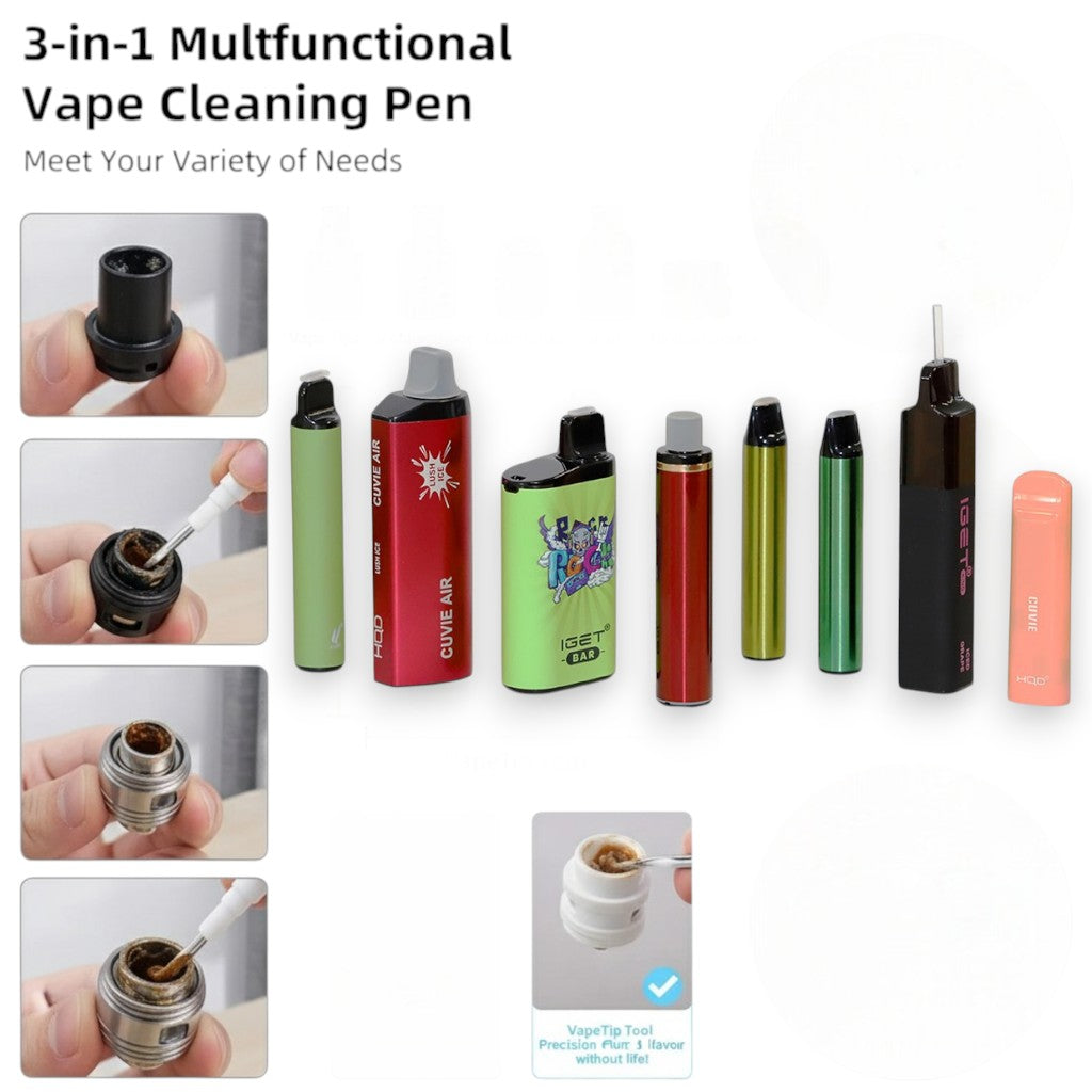 **PREORDER** Vape Tip Cleaner – Hygienic Brush & Scraper Tool for Vape Mouthpieces